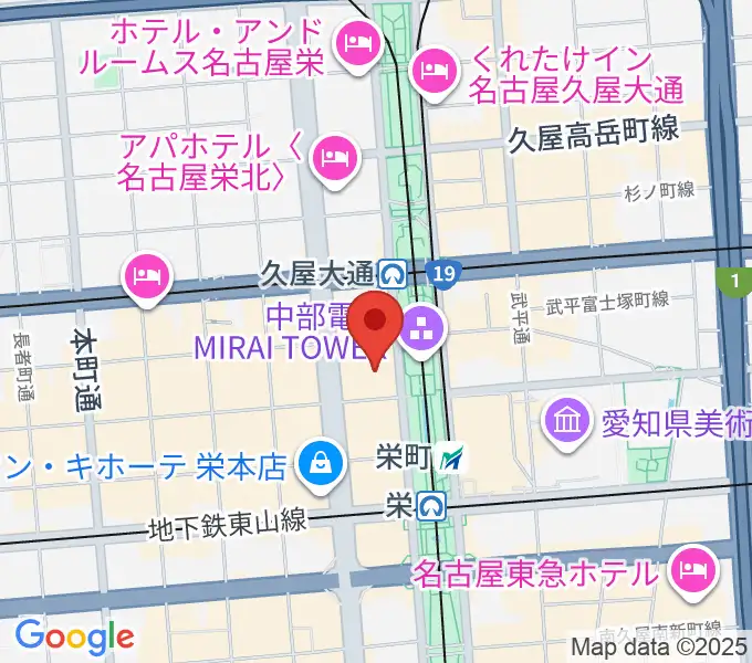 ロックス栄の地図