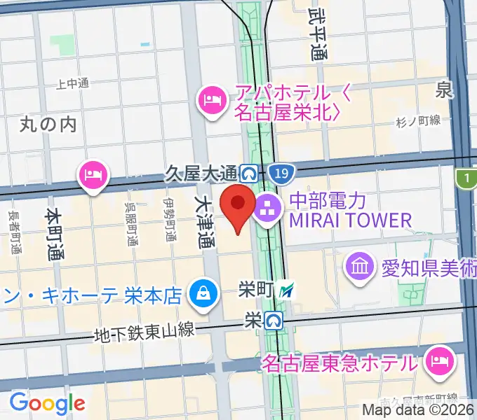 ロックス栄の地図