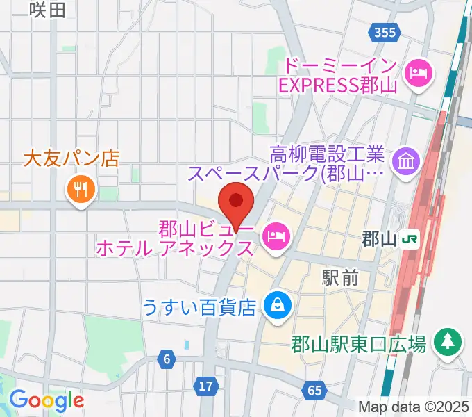 十字屋楽器の地図