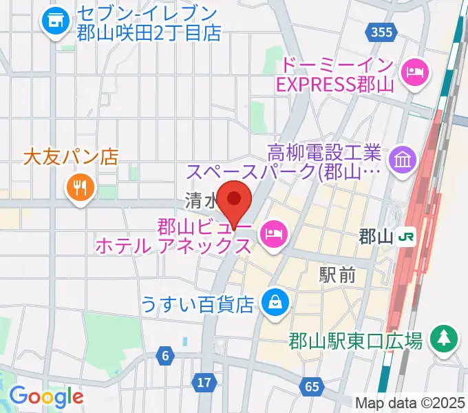 十字屋楽器の地図
