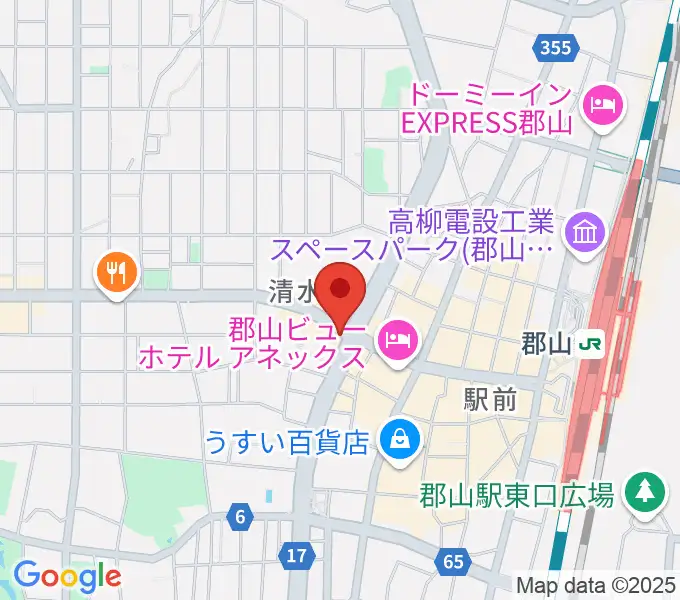 十字屋楽器の地図