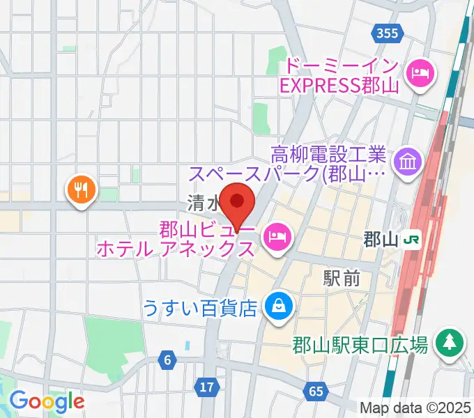 十字屋楽器の地図