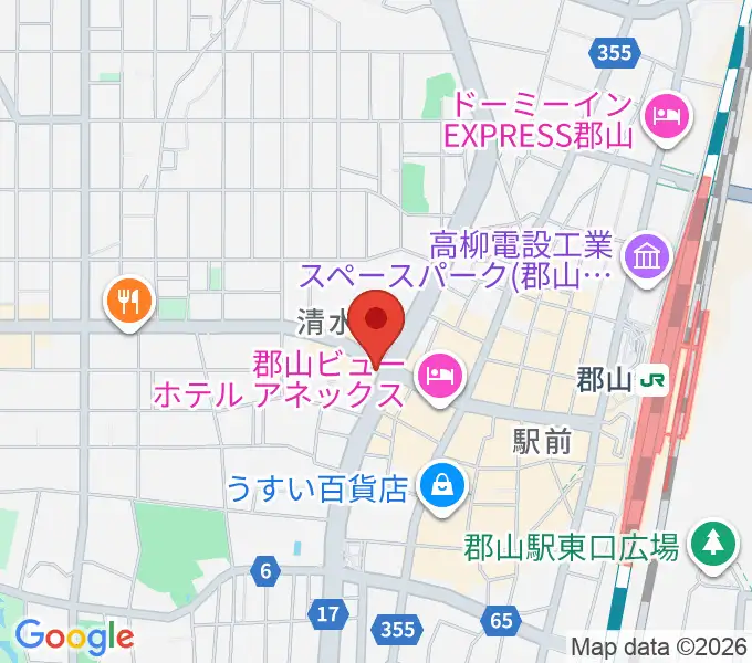 十字屋楽器の地図
