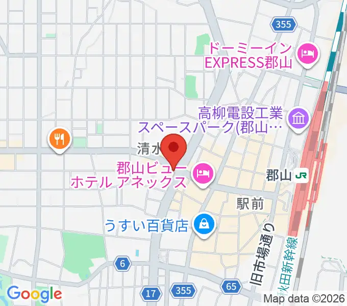 十字屋楽器の地図