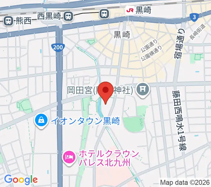 黒崎ひびしんホールの地図