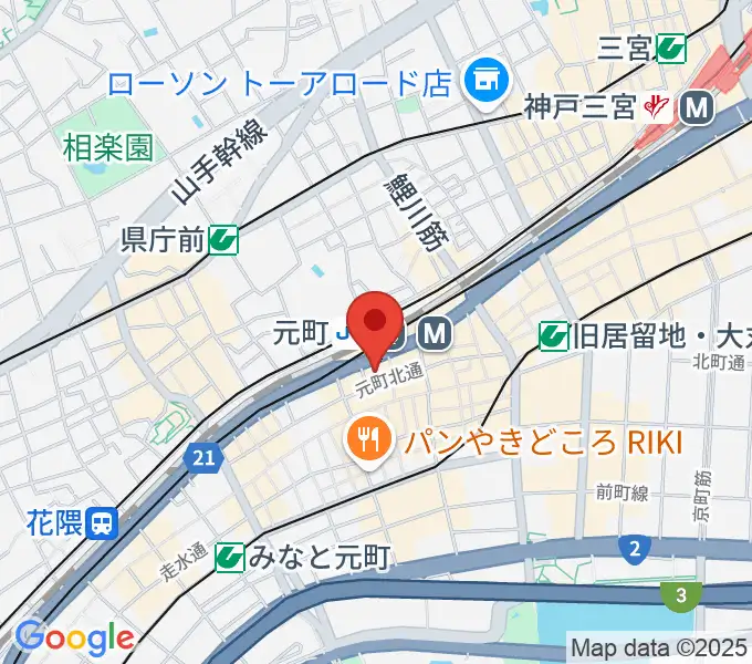 元町シアタージャジーの地図