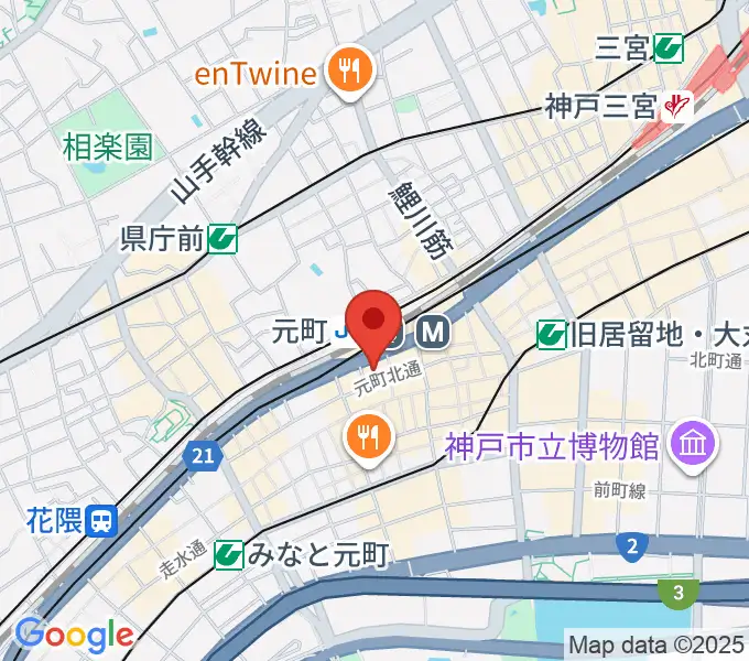 元町シアタージャジーの地図