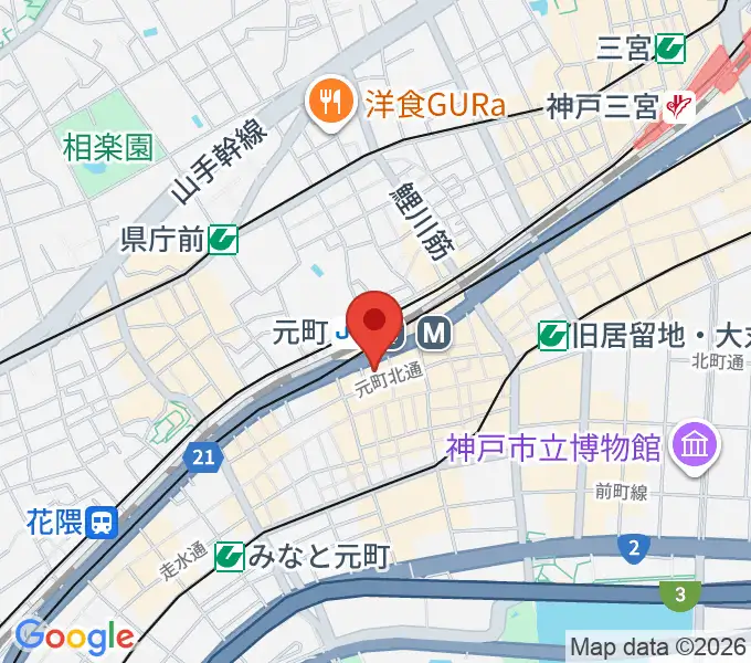 元町シアタージャジーの地図
