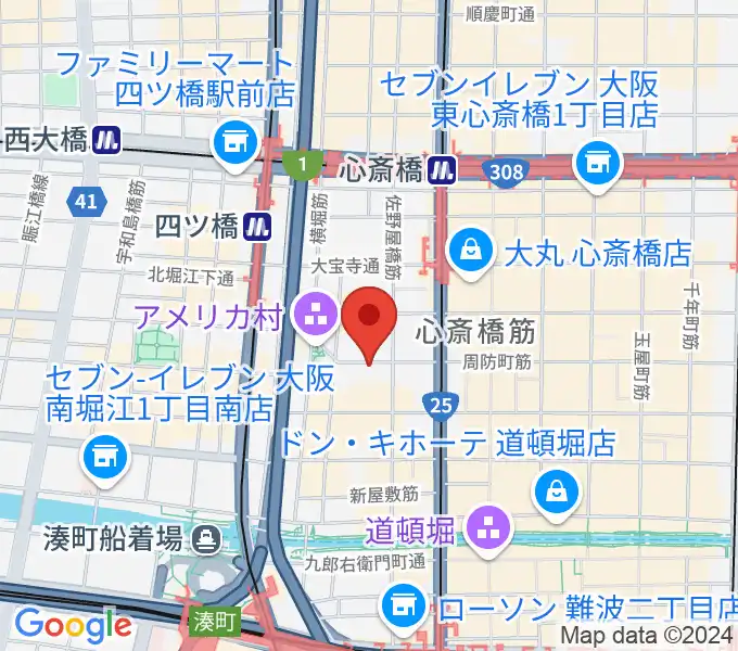 心斎橋パンゲアの地図