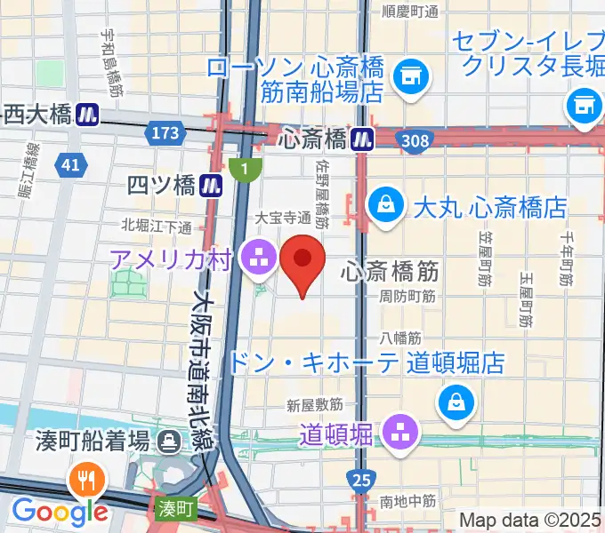 心斎橋パンゲアの地図