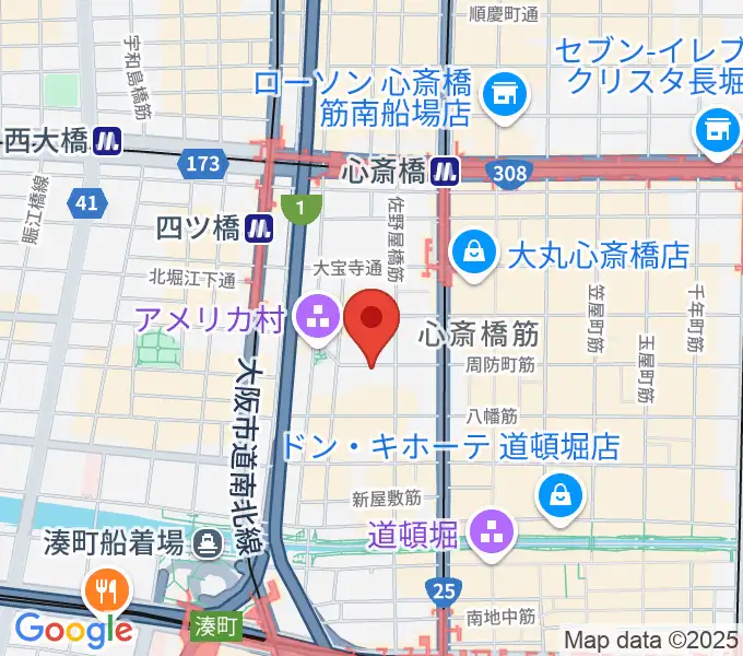 心斎橋パンゲアの地図