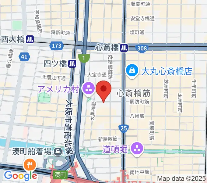 心斎橋パンゲアの地図
