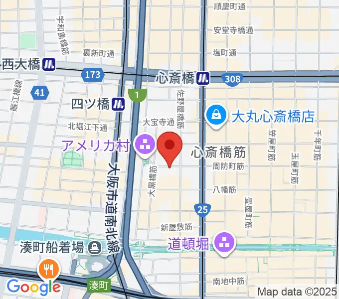 心斎橋パンゲアの地図