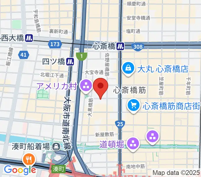 心斎橋パンゲアの地図