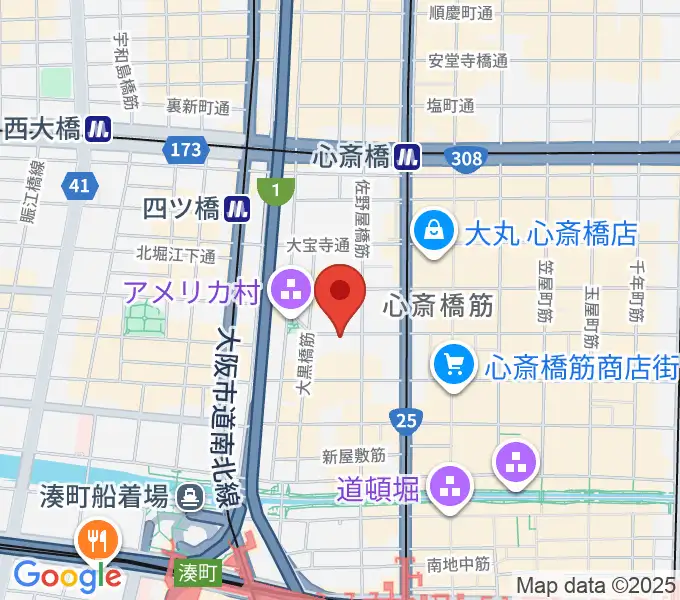 心斎橋パンゲアの地図