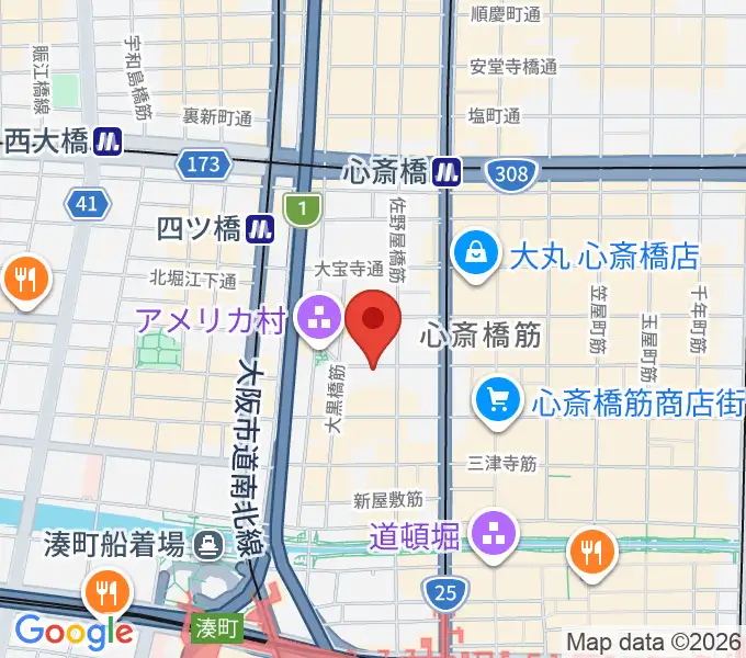 心斎橋パンゲアの地図