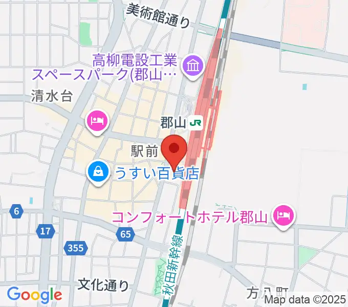 島村楽器 郡山アティ店の地図