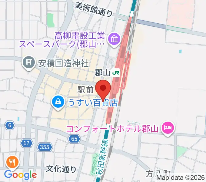 島村楽器 郡山アティ店の地図