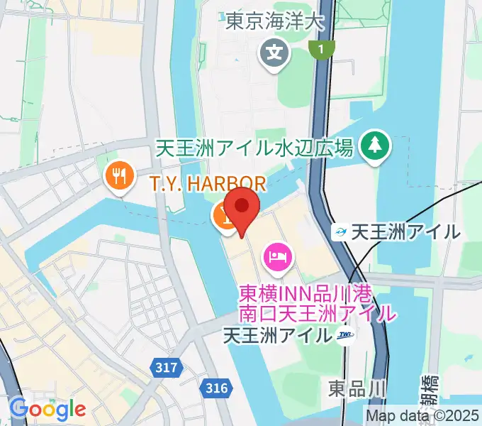 天王洲アイル KIWAの地図