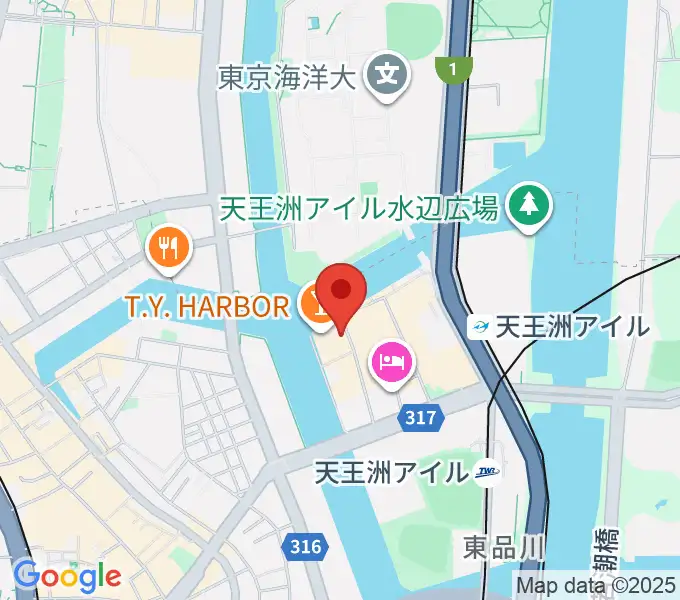 天王洲アイル KIWAの地図