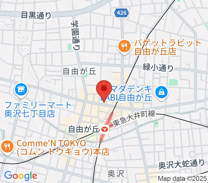 自由が丘hyphenの地図
