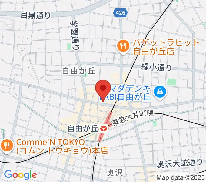 自由が丘hyphenの地図
