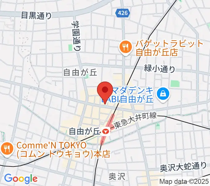 自由が丘hyphenの地図