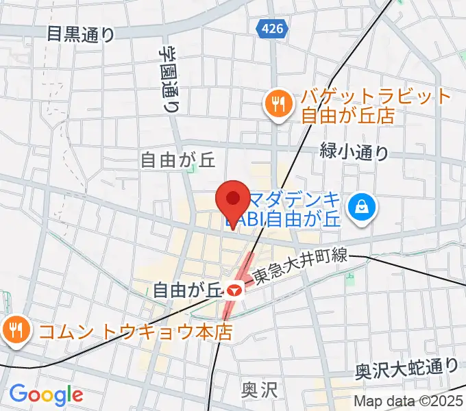 自由が丘hyphenの地図