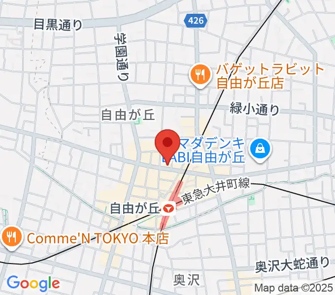 自由が丘hyphenの地図