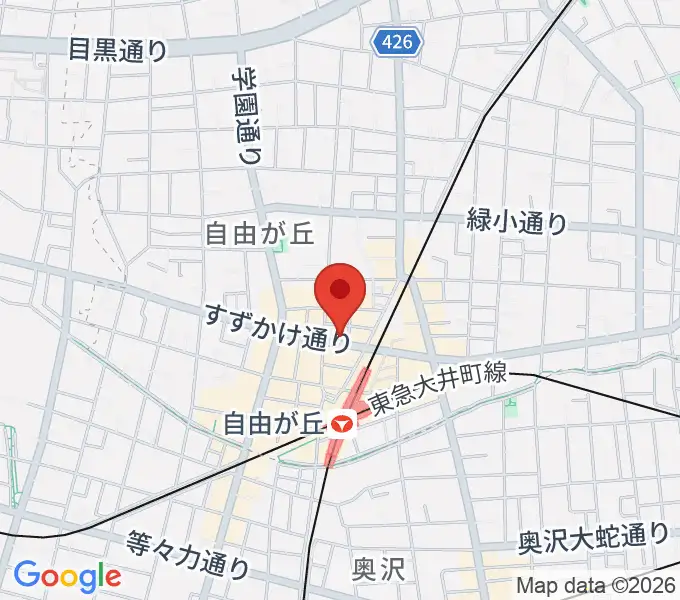 自由が丘hyphenの地図