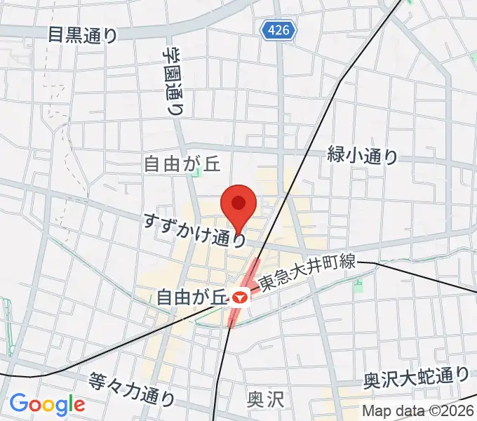 自由が丘hyphenの地図