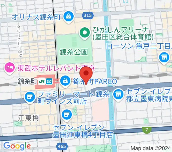 錦糸町rebirthの地図