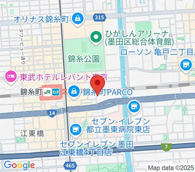 錦糸町rebirthの地図