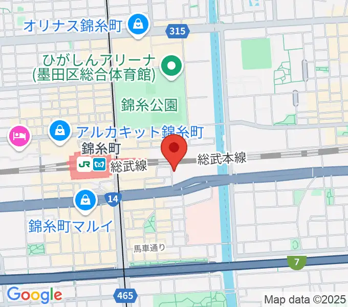 錦糸町rebirthの地図
