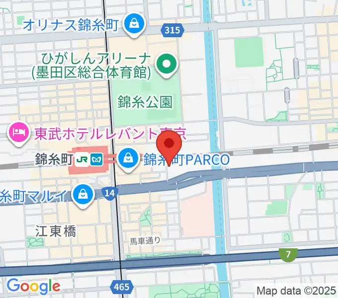 錦糸町rebirthの地図