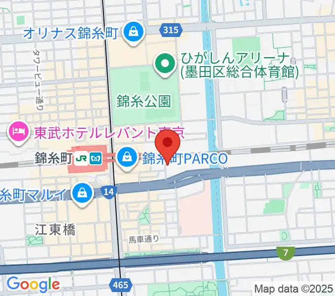 錦糸町rebirthの地図