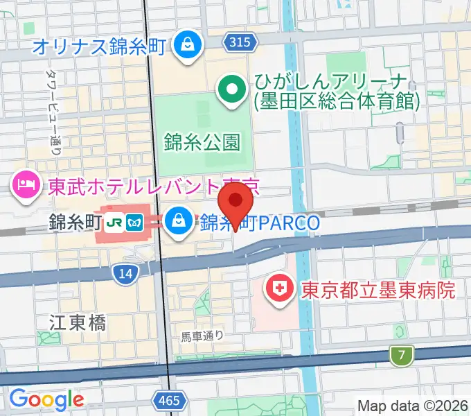 錦糸町rebirthの地図