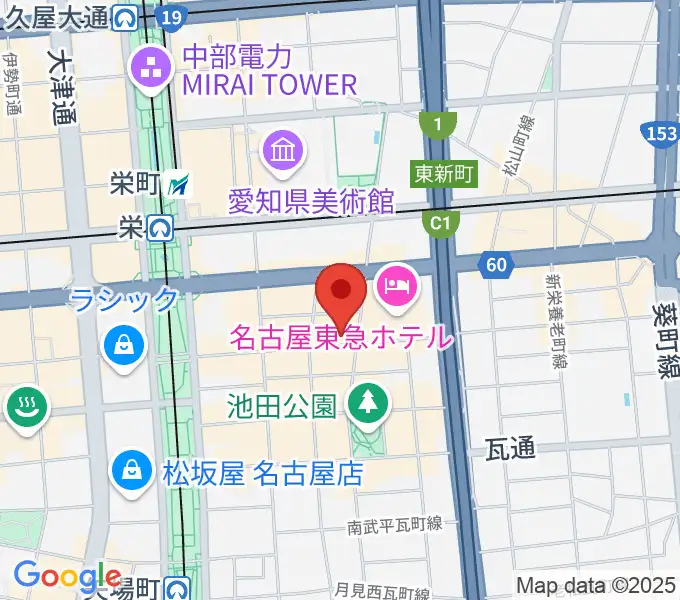 栄Party'zの地図