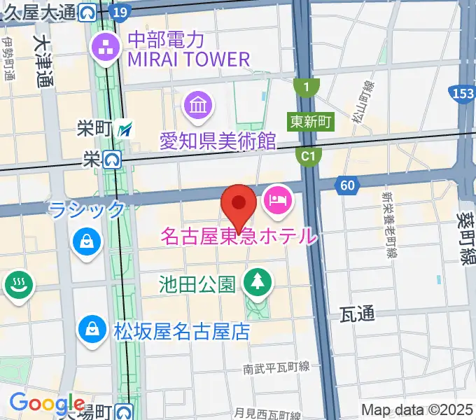 栄Party'zの地図