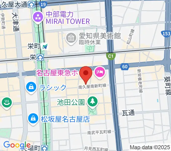 栄Party'zの地図