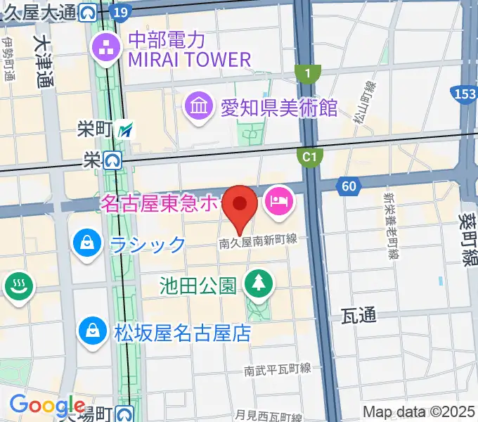 栄Party'zの地図