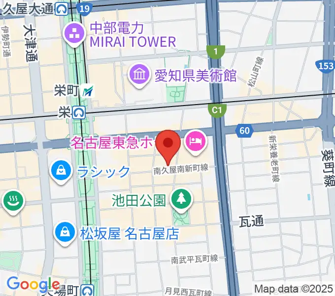 栄Party'zの地図