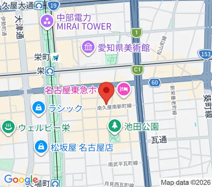 栄Party'zの地図