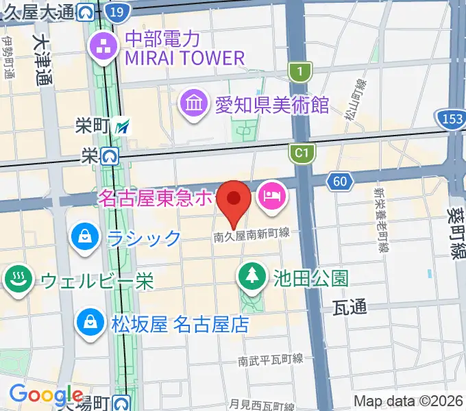 栄Party'zの地図