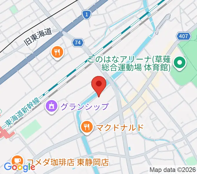 静岡UMBERの地図