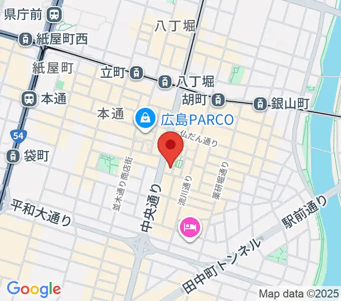 広島メモリーズの地図
