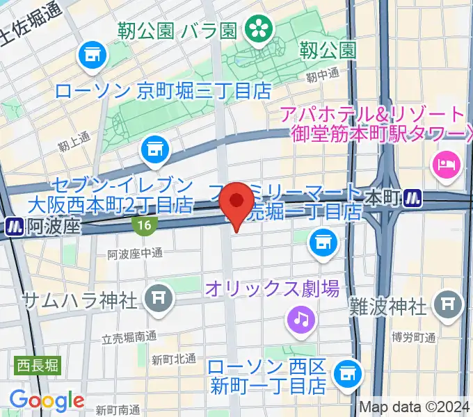 阿波座BIG JACKの地図