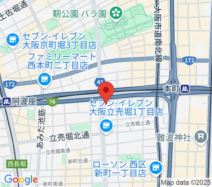阿波座BIG JACKの地図