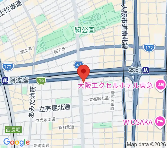 阿波座BIG JACKの地図