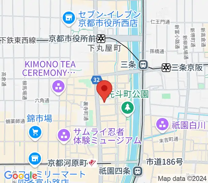 木屋町DEWEYの地図